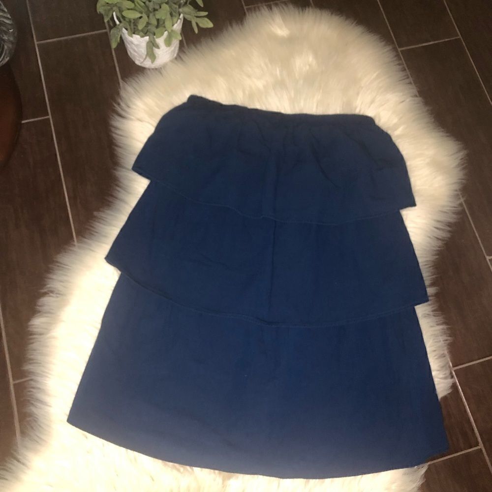 American Eagle Outfitters blue ruffle skirt sz med